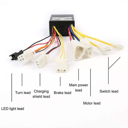 LotFancy 24V Controller for Razor E100 Glow (All Versions), 9 Connectors, Model Number: ZK2400-DP-LED