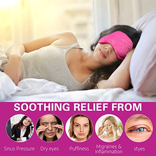 MEDLOT Eye Mask for Dry Eyes, Eye Compress Moist Heat Therapy, Hot Cold Pad for Styes, Puffy Eyes, Microwavable, Weighted Silicone Beads Eye Pillow with Adjustable Strap