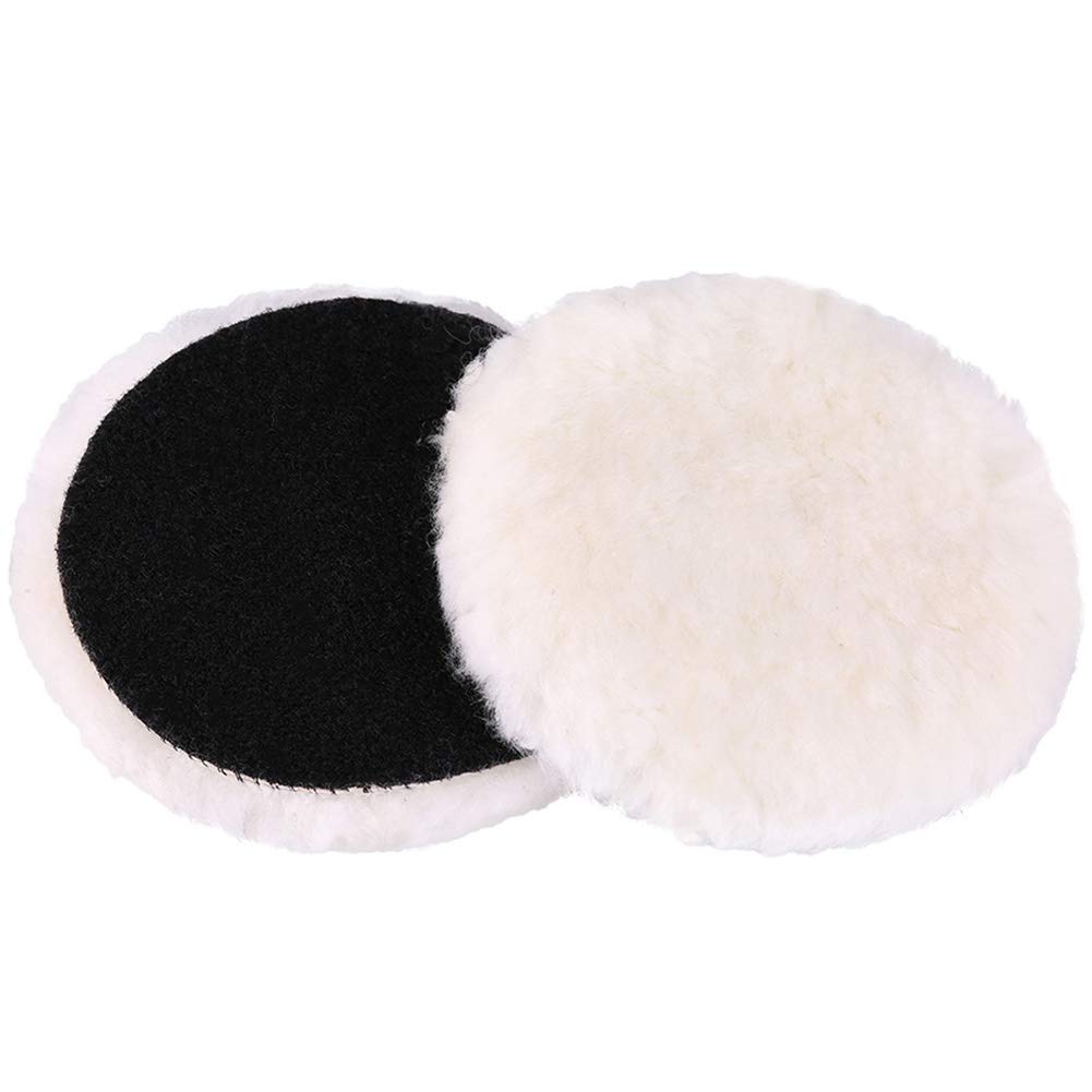 LotFancy Lambs Wool Hook and Loop Polishing Pad