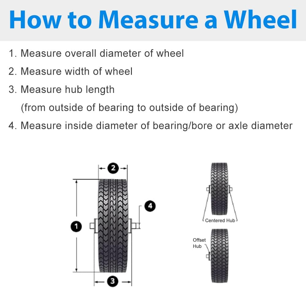 LotFancy 4.10/3.50-4” Tire, 2 Pack 10” Utility Tire for Dolly Hand Truck Garden Carts
