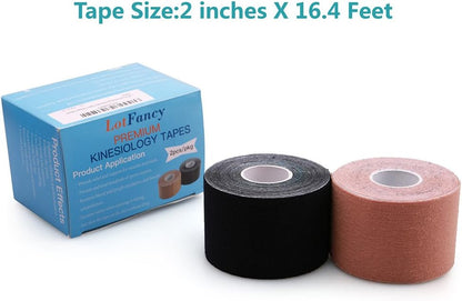 Kinesiology Tape - LotFancy Athletic Sports Tape for Knee Shoulder Elbow Ankle Muscle