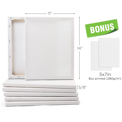 LotFancy Canvases Boards for Painting, 100% Cotton Blank Canvases for Painting, Canvas Panels for Acrylic Pouring, Oil Paint
