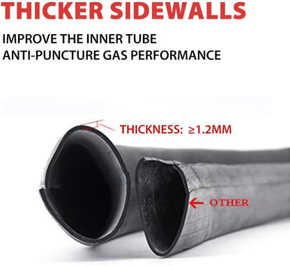 2.8/2.50-4 Inner Tube for Scooters, Lawn Mowers, Wheelbarrows, Hand Truck, 2.80-4 2.50-4 Replacement Tire Inner Tube with TR87 Bent Valve Stem