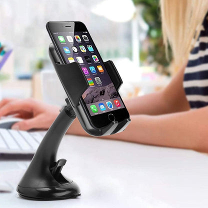 LotFancy Cell Phone Holder, Mobile Phone Car Mount, Windshield Dashboard Cradle for GPS iPhone Xs Max XR 8Plus 8 7 7Plus 6 6Plus 5S 5 5C Samsung Galaxy S8 S7 Edge 6S Smartphones
