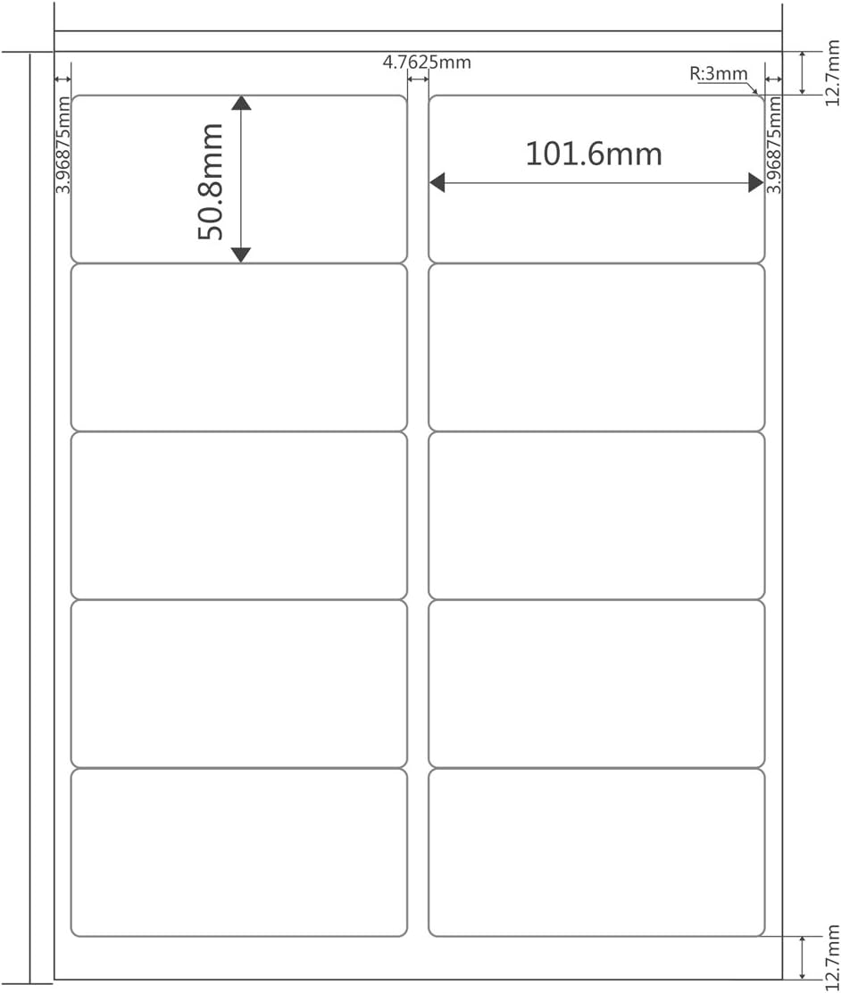 30-UP Address Mailing Shipping Labels by LotFancy - 1" X 2-5/8" 3000 Blank White Stick Labels for Laser/Ink Jet Printer