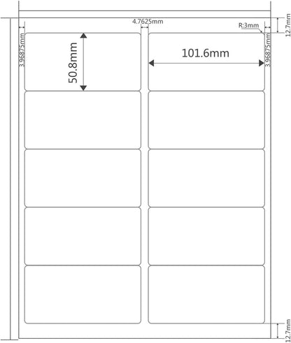 30-UP Address Mailing Shipping Labels by LotFancy - 1" X 2-5/8" 3000 Blank White Stick Labels for Laser/Ink Jet Printer