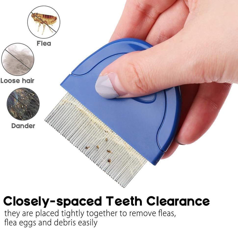 Prime Pets Self-Cleaning Slicker Brush + 2 Free Bonuses | Cat Flea Comb + Pet Nail Clippers |Pet Grooming Supplies Great for All Breeds & Hair Types