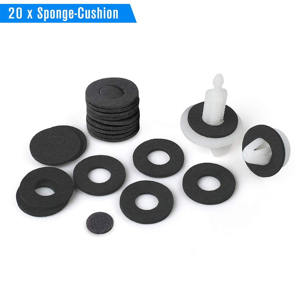 LotFancy Car Retainer Clips & Fastener Remover, 440PCS 19 Most Popular Sizes Push Fasteners Kit for Door Panel & Trim, Bumper & Fender Shield Retainer for GM Ford Toyota Honda & Many More