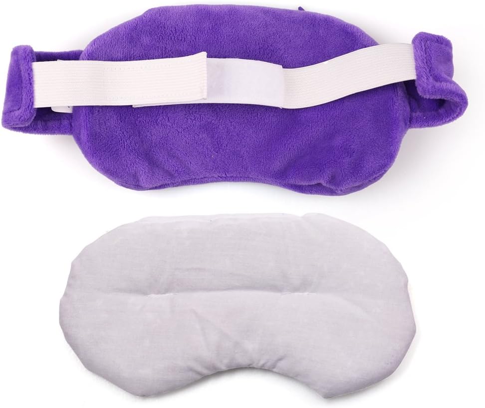 Lavender Eye Pillow by LotFancy - Sleep Mask Filled with Lavender Flowers and Flax Seed-Hot or Cold Use for Yoga, Relaxation, Meditation