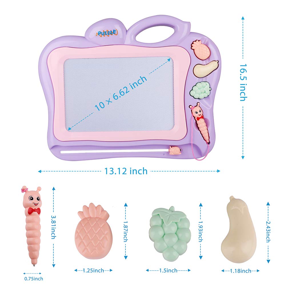 LotFancy Upgraded Magnetic Drawing Board Toddler Toys for Kids Boys, 16x13 Large Magna Doodle Board for Girls Boys, Erasable Writing Sketching Pad for Writing Painting Drawing