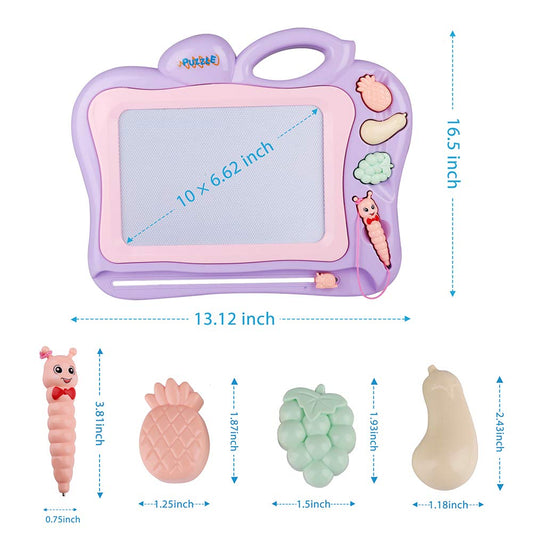 LotFancy Upgraded Magnetic Drawing Board Toddler Toys for Kids Boys, 16x13 Large Magna Doodle Board for Girls Boys, Erasable Writing Sketching Pad for Writing Painting Drawing