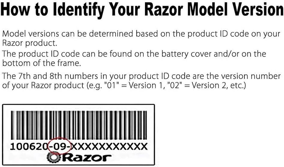 LotFancy 24V Control Module for Razor Dirt Quad Version11+, With 5 Connectors, 6 Pins Throttle, Part Number: W25143069015, Model: HB2430-TYD6-FS-ROHS