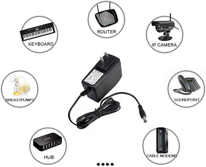 12V 1A AC DC Adapter, Power Supply for Router, CCTV, IP Camera, LED String Light, Network Hub, Breast Pump, Universal Wall Adapter, UL Listed