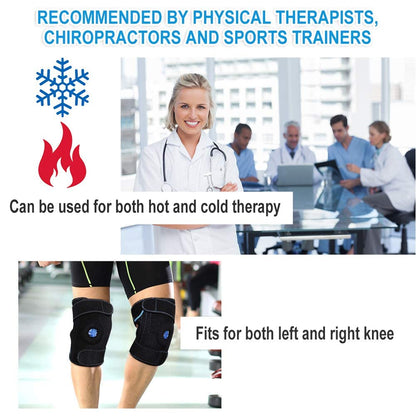 LotFancy Knee Ice Pack Wrap, Hot Cold Therapy Pack, with Knee Brace Support for ACL, Meniscus Tear, Orthopedic Injuries, Bursitis, Pain Relief, Arthritis, Tendonitis and Recovery