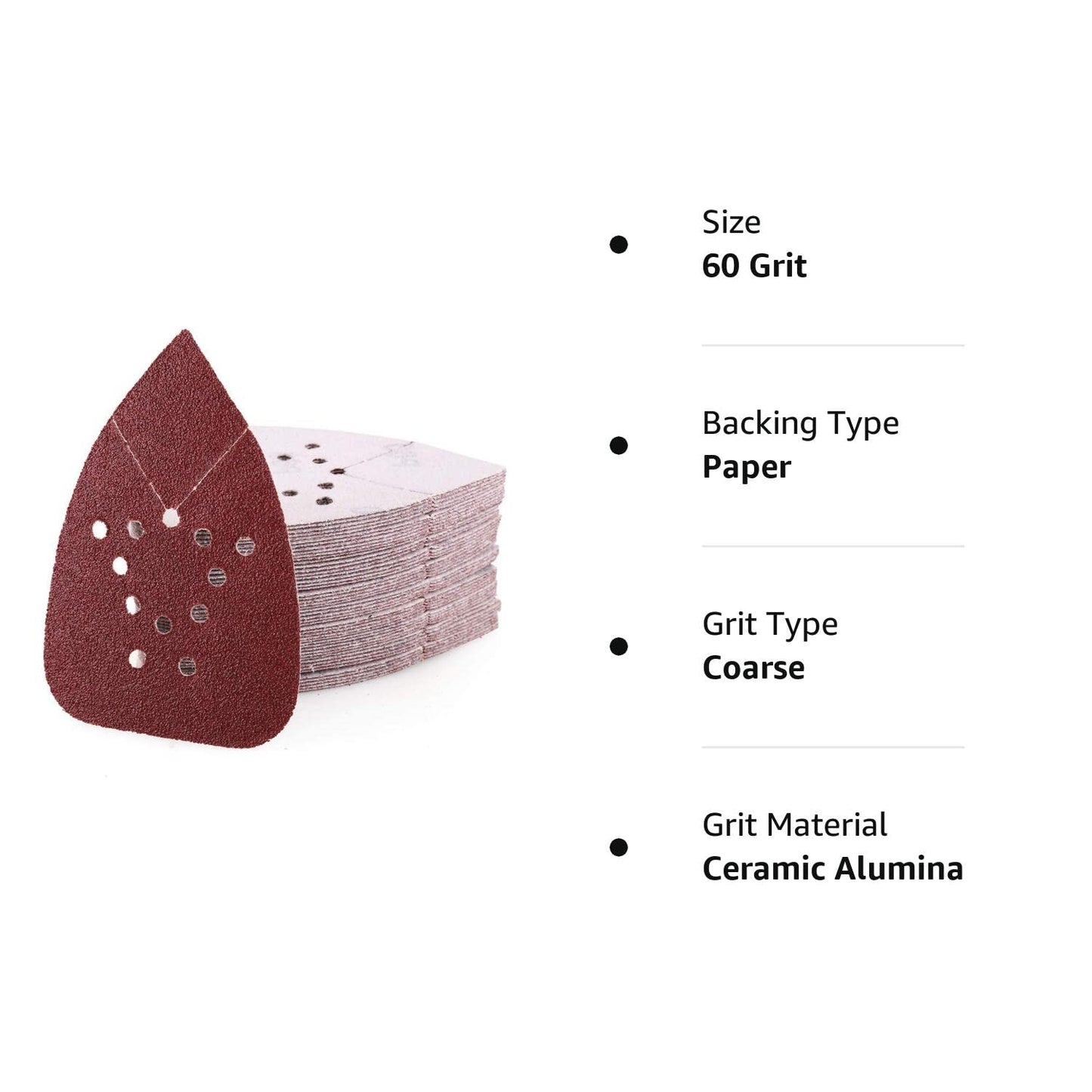 (Red) Assorted Mouse Sandpaper 12-Hole