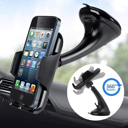 LotFancy Cell Phone Holder, Mobile Phone Car Mount, Windshield Dashboard Cradle for GPS iPhone Xs Max XR 8Plus 8 7 7Plus 6 6Plus 5S 5 5C Samsung Galaxy S8 S7 Edge 6S Smartphones