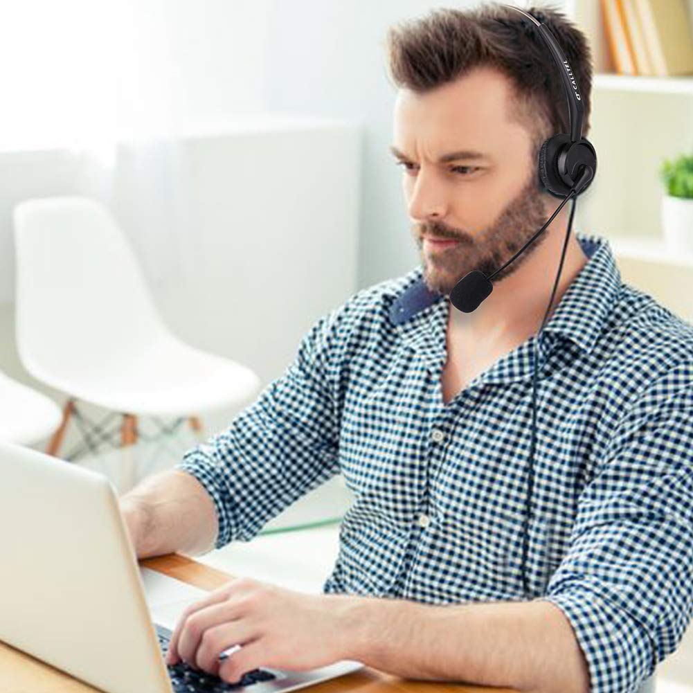LotFancy Telephone Headset with Microphone