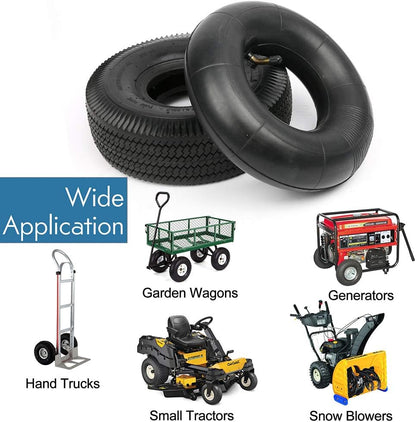 LotFancy 4.10/3.50-4” Tire, 2 Pack 10” Utility Tire for Dolly Hand Truck Garden Carts
