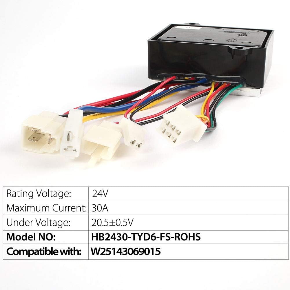 24V Control Module for Razor Dirt Quad Version11+, with 5 Connectors, 6 Pins Throttle, Model: HB2430-TYD6-FS-ROHS