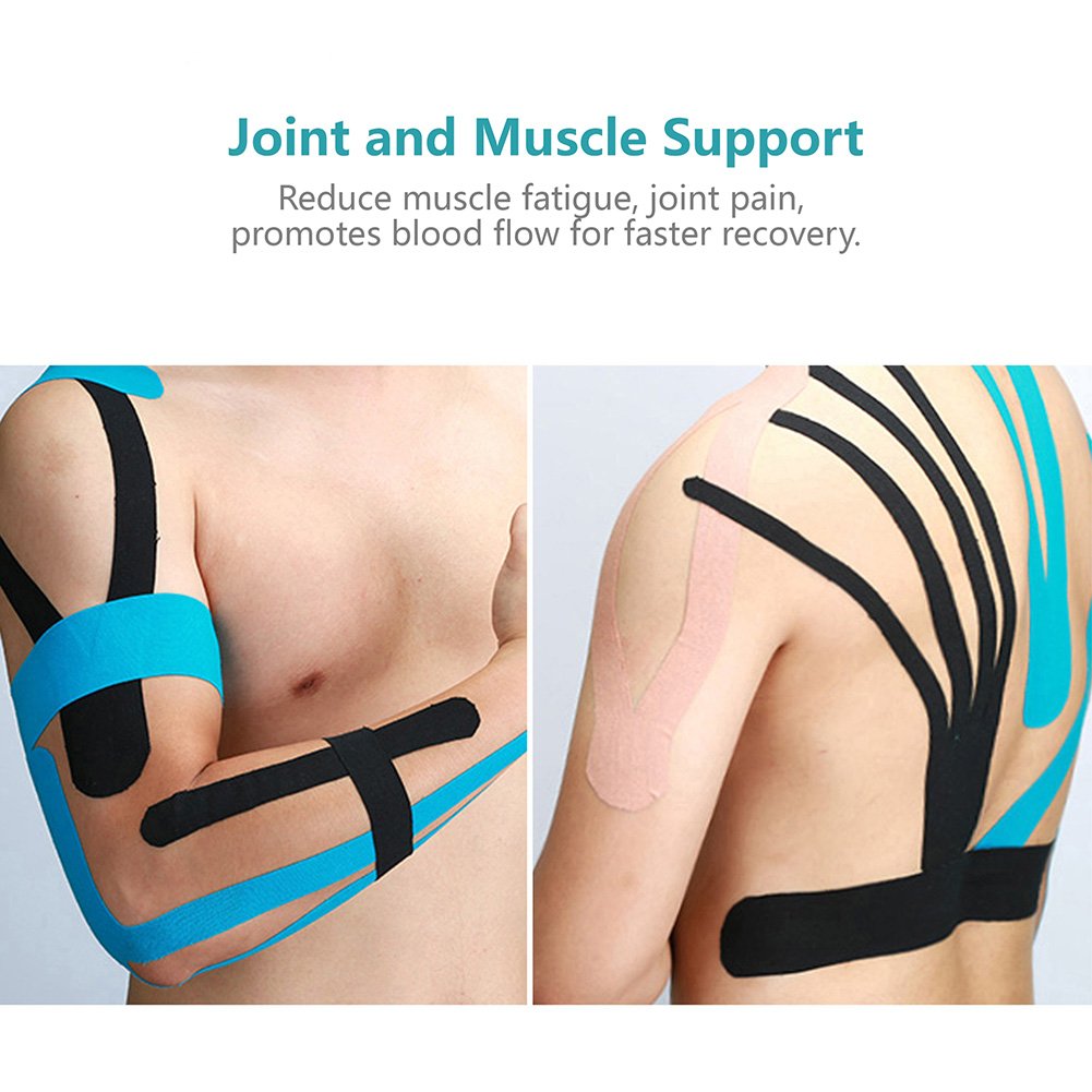 Kinesiology Tape - LotFancy Athletic Sports Tape for Knee Shoulder Elbow Ankle Muscle