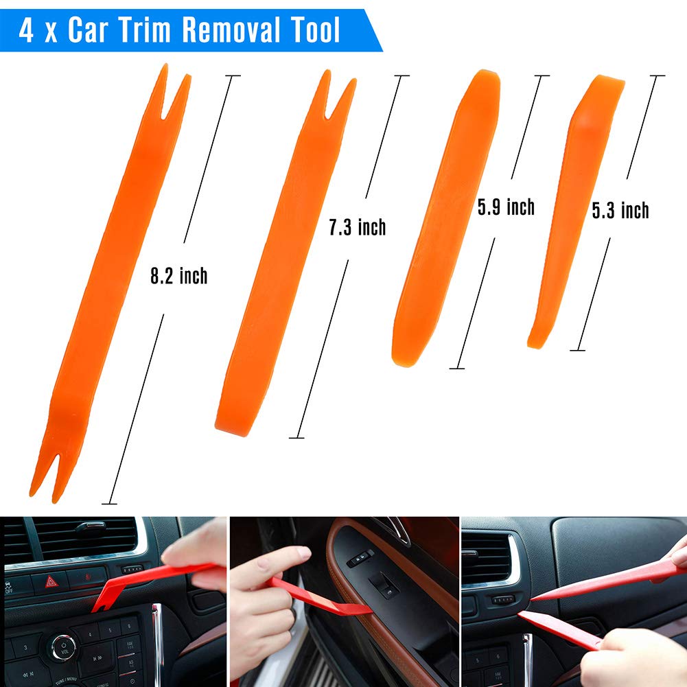 LotFancy Car Retainer Clips & Fastener Remover, 440PCS 19 Most Popular Sizes Push Fasteners Kit for Door Panel & Trim, Bumper & Fender Shield Retainer for GM Ford Toyota Honda & Many More