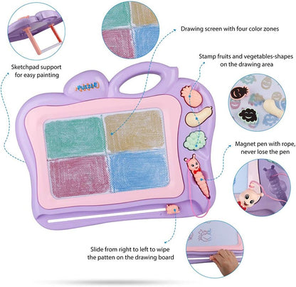 LotFancy Upgraded Magnetic Drawing Board Toddler Toys for Kids Boys, 16x13 Large Magna Doodle Board for Girls Boys, Erasable Writing Sketching Pad for Writing Painting Drawing