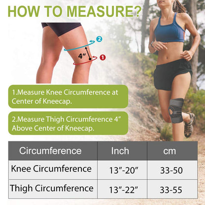 LotFancy Knee Brace for Patella Stabilizing, 2 Pack Adjustable Knee Support for Arthritis, Tendonitis, Meniscus Tear, ACL, Osteoarthritis, Non-Slip Knee Stabilizer for Women, Men