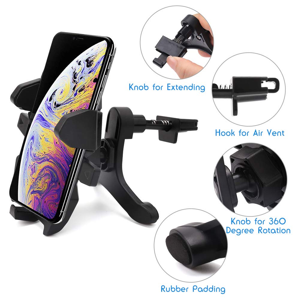LotFancy Air Vent Cell-Phone Holder for Car
