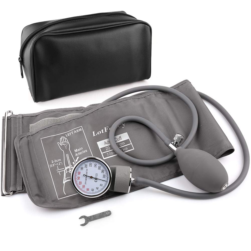 Aneroid Sphygmomanometer, LotFancy Manual Blood Pressure Cuff for Adults