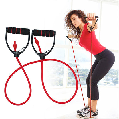 LotFancy Exercise Resistance Band Adjustable Workout Band Tube with Foam Handles, 59-Inch Length, for Fitness Gym Yoga Boxing Training
