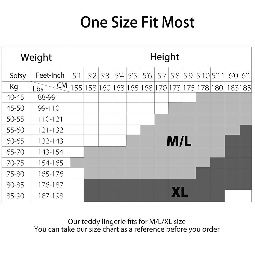 LotFancy Teddy Lingerie for Women, Lace One-Piece Honeymoon Lingerie, Stretchy for Plus Size, Deep V Halter, Black Women Bodysuit