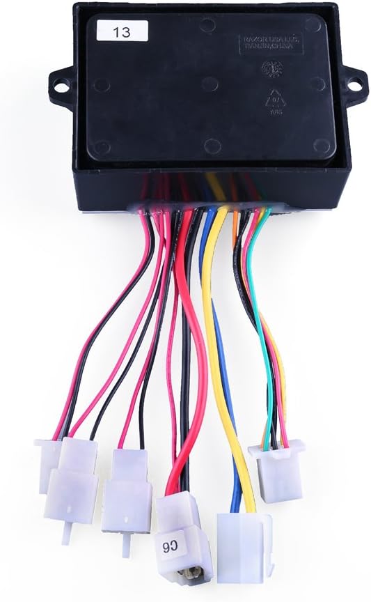36V Controller, 6 Throttle for Razor MX500 Dirt Rocket (V21+), MX650 (V14+), SX500 McGrath (V1+), EcoSmart Metro, RSF650 (V1+), Dirt Quad 500 ATV(V1+), Pocket Mod Bellezza, Model: HB3650-TYD6-FS-ROHS