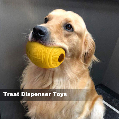 2PCS Durable Dog Toys, Dog Chew Toys for Aggressive Chewers, Indestructible Tough Dog Ball Toy and Non-Toxic Rubber Ring, Natural Rubber Pet Teeth Cleaning Toys for Small Medium Dog Playing Throwing