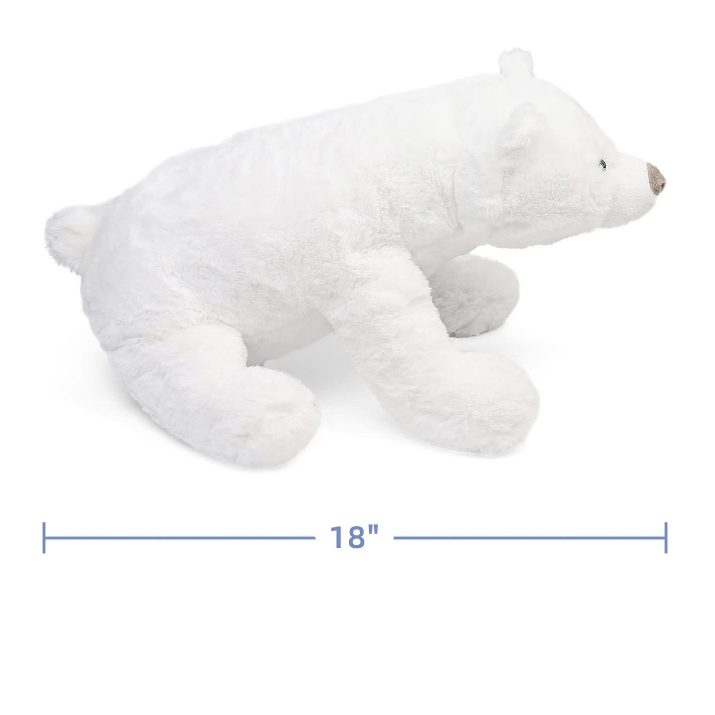 BenBen Polar Bear Stuffed Animal, 18 inch Stuffed Polar Bear Plush Toy, White