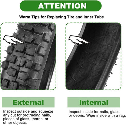 LotFancy 3.00-12 Dirt Bike Tire & Inner Tube Set, 80/100-12 Knobby Tire for Motocross, Dirt Bike, Off Road, Trail Motorcycle, Heavy Duty Front or Rear Tire Replacement with TR87 Valve Stem