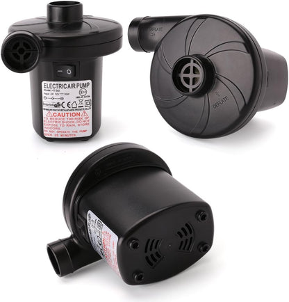 LotFancy Electric Air Pump, 12V DC Air Pump for Inflatables, Portable Inflator/Deflator Pumps for Kayaks, Outdoor Camping, Air Mattress, Air Bed Raft Pool Toys, with 3 Nozzles, Quick-Fill
