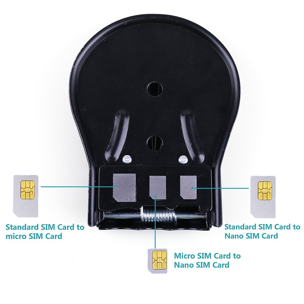 LotFancy 3-in-1 Sim Card Cutter with Nano-Micro, Nano-Standard, Micro-Standard Sim Adapters for iPhone 5s 6 6s 5 7 Plus 8 X Samsung and Other Cellphones