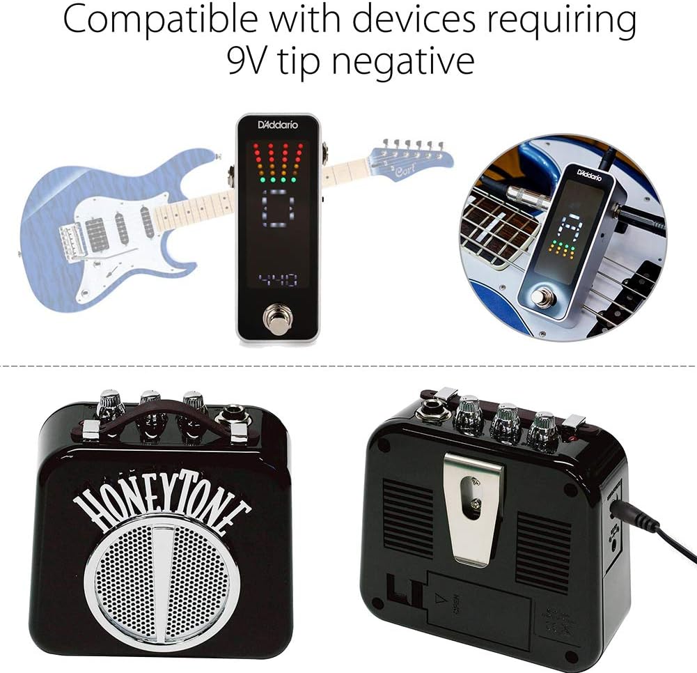 Power Supply for Guitar Effects Pedal, 9V AC DC Power Adapter for BOSS Pedal, 500mA, UL Listed, 6.6FT Cable