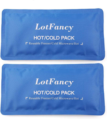 LotFancy Ice Pack for Injuries, Pack of 2, Reusable Hot Cold Pack for Therapy,10.5 x 5 Inches
