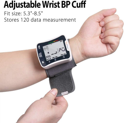 LotFancy Wrist Blood Pressure Monitor Cuff (2 Users, 120M(Talking Function))