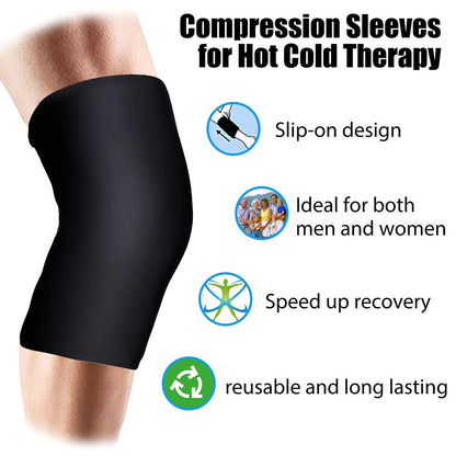 Hot Cold Compression Sleeve for Therapy, LotFancy Elbow Brace Support, Gel Ice Pack Wrap for Injuries, Arthritis, Tendonitis, Sports Recovery, Pain Relief for Arm, Ankle, Knee, Calf, Muscles & Joints