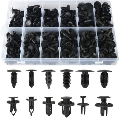 LotFancy 240PCS Car Retainer Clips, 8 Most Common Sized Nylon Fender Bumper Clips for Honda Nissan Toyota Ford Volkswagen Hyundai Chevrolet and More, with Fastener Remover + Plastic Storage Case