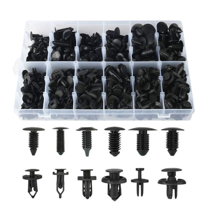 LotFancy 240PCS Car Retainer Clips, 8 Most Common Sized Nylon Fender Bumper Clips for Honda Nissan Toyota Ford Volkswagen Hyundai Chevrolet and More, with Fastener Remover + Plastic Storage Case