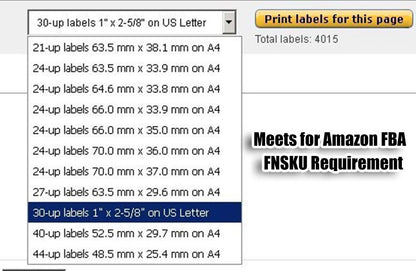 30-UP Address Mailing Shipping Labels by LotFancy - 1" X 2-5/8" 3000 Blank White Stick Labels for Laser/Ink Jet Printer