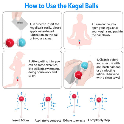 Kegel Balls for Women Tightening, Kegel Weights Exerciser for Beginners or Advanced, Ben Wa Balls Kit for Bladder Control Training, Pelvic Floor Exercises, Pregnancy Postpartum Recovery