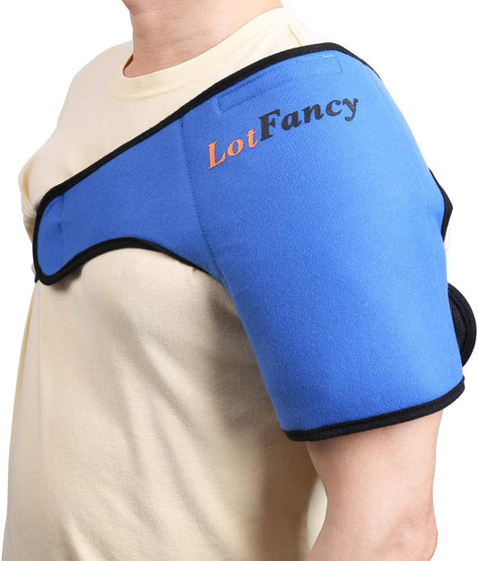 LotFancy Gel Ice Pack with Shoulder Wrap, Hot Cold Pack Therapy, 11x5 in