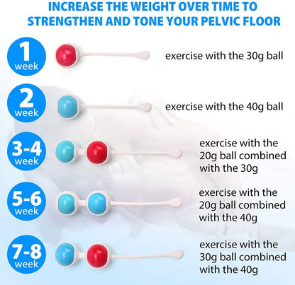 Kegel Balls for Women Tightening, Kegel Weights Exerciser for Beginners or Advanced, Ben Wa Balls Kit for Bladder Control Training, Pelvic Floor Exercises, Pregnancy Postpartum Recovery