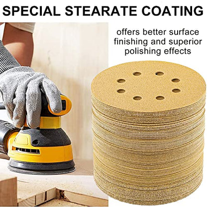 LotFancy Dustless Hook-and-Loop Sanding Disc Sander Paper