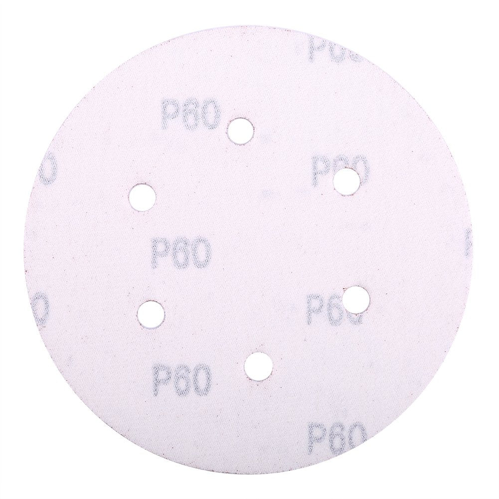 LotFancy 6" 6-Hole Sanding Discs Sandpaper Hook and Loop Pads 40/60/80/100/120/180/240/320/400/800/1000/1500/2000 Assorted Grits