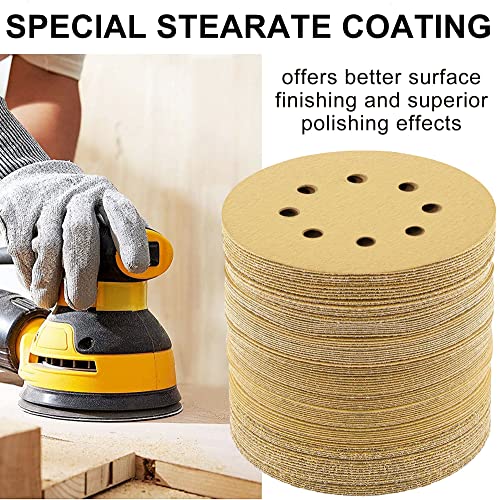 LotFancy Dustless Hook-and-Loop Sanding Disc Sander Paper